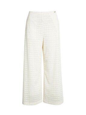 Hugo Boss Tisaly Wide Leg Pants US Size 14 Soft Cream NEW MSRP $298